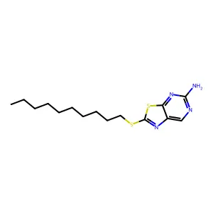 5-Amino-2-(decylthio)thiazolo[5,4-d]pyrimidine structure