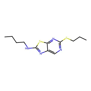 N-butyl-5-propylsulfanyl-[1,3]thiazolo[5,4-d]pyrimidin-2-amine structure
