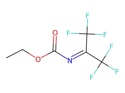 ethyl N-[2,2,2-trifluoro-1-(trifluoromethyl)ethylidene]carbamate structure
