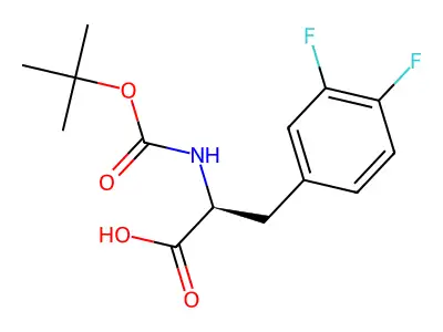 Boc-3,4-difluoro-D-phenylalanine structure