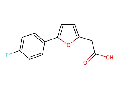 2-[5-(4-Fluorophenyl)furan-2-yl]acetic acid structure