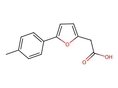 2-[5-(4-Methylphenyl)furan-2-yl]acetic acid structure