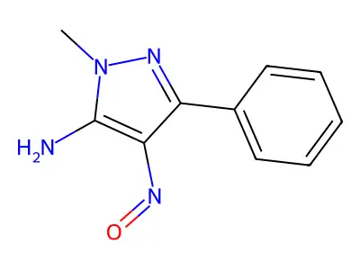 5-Amino-1-methyl-4-nitroso-3-phenylpyrazole structure