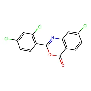 7-chloro-2-(2,4-dichlorophenyl)-4H-3,1-benzoxazin-4-one structure