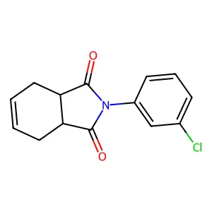 2-(3-chlorophenyl)-3a,4,7,7a-tetrahydro-1H-isoindole-1,3(2H)-dione structure