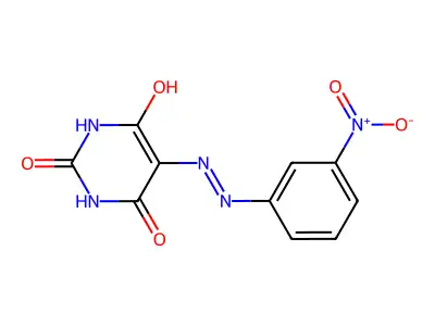 5-[[(3-Nitrophenyl)amino]imino]barbituric acid structure