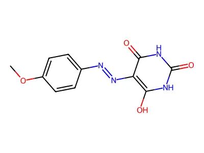 5-[[(4-Methoxyphenyl)amino]imino]barbituric acid structure
