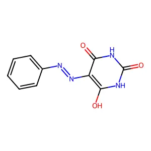 5-(2-Phenylhydrazin-1-ylidene)-1,3-diazinane-2,4,6-trione structure