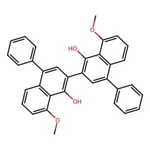 2-(1-Hydroxy-8-methoxy-4-phenyl-2-naphthyl)-8-methoxy-4-phenyl-naphthalen-1-ol structure