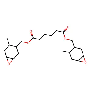Hexanedioic acid, 1,6-bis((4-methyl-7-oxabicyclo(4.1.0)hept-3-yl)methyl) ester structure