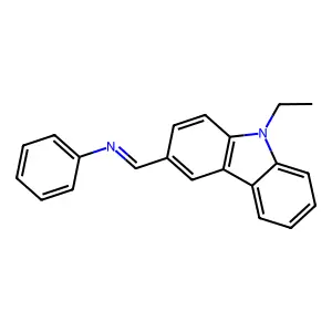 N-[(E)-(9-ethyl-9H-carbazol-3-yl)methylidene]aniline structure