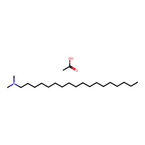 N,N-二甲基-1-十八烷基胺醋酸盐(1:1) structure