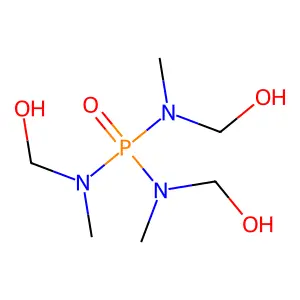 Phosphoric triamide, N,N',N''-trimethyl-N,N',N''-tris(hydroxymethyl)- structure