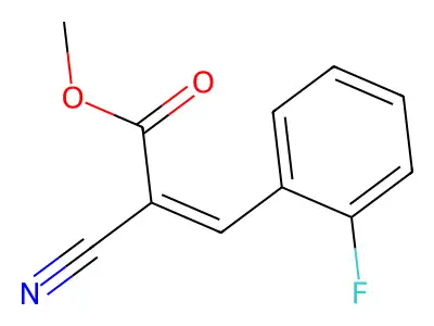 Methyl 2-cyano-3-(2-fluorophenyl)acrylate structure
