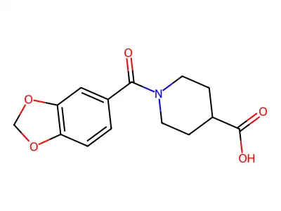 1-(1,3-Benzodioxole-5-carbonyl)piperidine-4-carboxylic acid structure