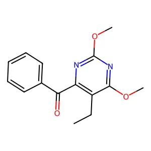 Methanone, (5-ethyl-2,6-dimethoxy-4-pyrimidinyl)phenyl- structure