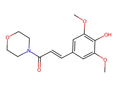 3-(4-Hydroxy-3,5-dimethoxyphenyl)-1-morpholin-4-ylprop-2-en-1-one structure