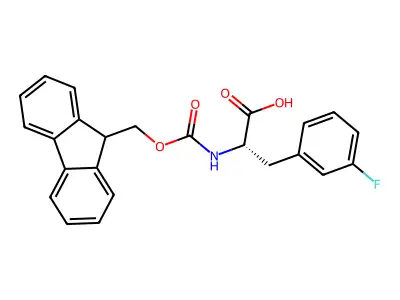 2-({[(9H-fluoren-9-yl)methoxy]carbonyl}amino)-3-(3-fluorophenyl)propanoic acid structure