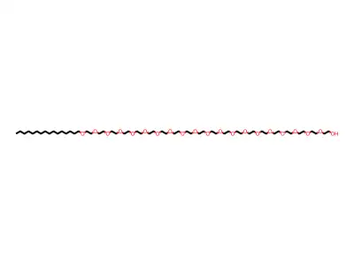 Polyethylene Glycol Cetyl Ether structure