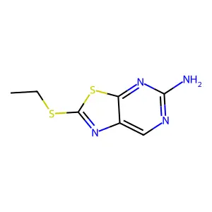 Thiazolo[5,4-d]pyrimidine, 5-amino-2-(ethylthio)- structure