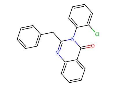 2-benzyl-3-(2-chlorophenyl)-4(3H)-quinazolinone structure