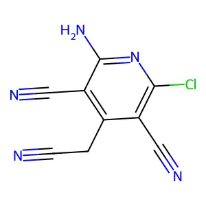 2-Amino-6-chloro-4-(cyanomethyl)pyridine-3,5-dicarbonitrile structure