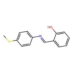 2-((E)-{[4-(methylthio)phenyl]imino}methyl)phenol structure