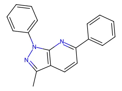 3-methyl-1,6-diphenyl-1H-pyrazolo[3,4-b]pyridine structure