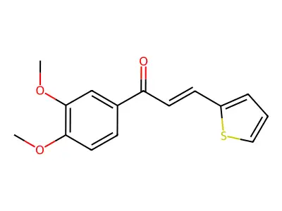 1-(3,4-Dimethoxyphenyl)-3-thiophen-2-ylprop-2-en-1-one structure