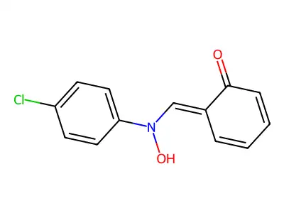 (6E)-6-[(4-chloro-N-hydroxyanilino)methylidene]cyclohexa-2,4-dien-1-one structure