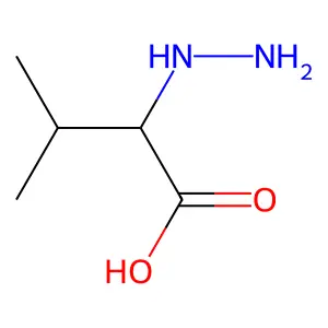 DL-2-肼基-3-甲基丁酸 structure