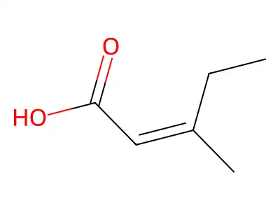 3-甲基戊-2-烯酸 structure