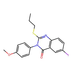 6-Iodo-3-(4-methoxyphenyl)-2-propylsulfanylquinazolin-4-one structure