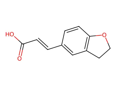 (2E)-3-(2,3-Dihydro-5-benzofuranyl)-2-propenoic acid structure