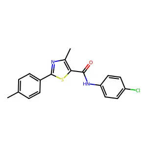 N-(4-Chlorophenyl)-4-methyl-2-(4-methylphenyl)-1,3-thiazole-5-carboxamide structure