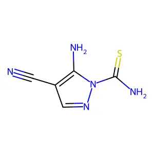 5-amino-4-cyano-1H-pyrazole-1-carbothioamide structure