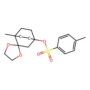 (1'-methylspiro[1,3-dioxolane-2,2'-bicyclo[2.2.2]octane]-4'-yl) 4-methylbenzenesulfonate structure