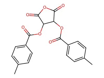 2,5-Dioxotetrahydrofuran-3,4-diyl bis(4-methylbenzoate) structure