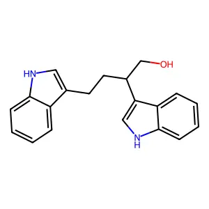 2,4-Di(1H-indol-3-yl)butan-1-ol structure