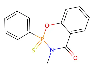 4H-1,3,2-Benzoxazaphosphorin-4-one, 2,3-dihydro-3-methyl-2-phenyl-, 2-sulfide structure