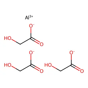Aluminum, tris((hydroxy-kappaO)acetato-kappaO)- structure