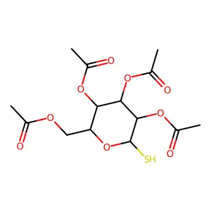 beta-D-Glucopyranose, 1-thio-, 2,3,4,6-tetraacetate structure