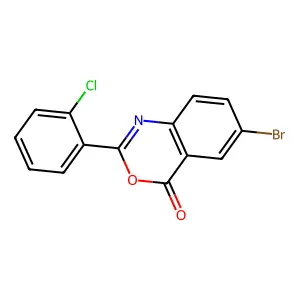 6-bromo-2-(2-chlorophenyl)-4H-3,1-benzoxazin-4-one structure