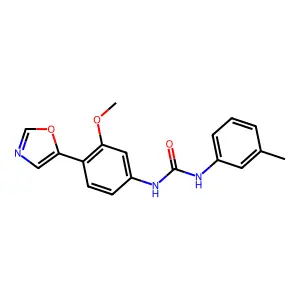 1-(3-Methoxy-4-oxazol-5-yl-phenyl)-3-m-tolyl-urea structure
