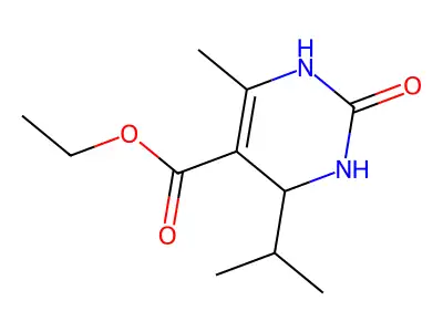 Ethyl 4-isopropyl-6-methyl-2-oxo-1,2,3,4-tetrahydro-5-pyrimidinecarboxylate structure