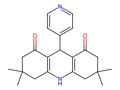 3,3,6,6-TETRAMETHYL-9-(4-PYRIDINYL)-3,4,6,7,9,10-HEXAHYDRO-1,8(2H,5H)-ACRIDINEDIONE structure