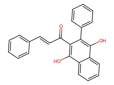 1-(1,4-dihydroxy-3-phenylnaphthalen-2-yl)-3-phenylprop-2-en-1-one structure