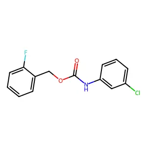 (2-fluorophenyl)methyl N-(3-chlorophenyl)carbamate structure