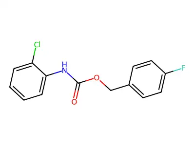 (4-fluorophenyl)methyl N-(2-chlorophenyl)carbamate structure