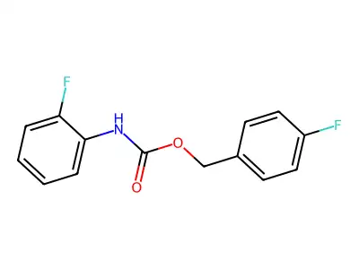 (4-fluorophenyl)methyl N-(2-fluorophenyl)carbamate structure